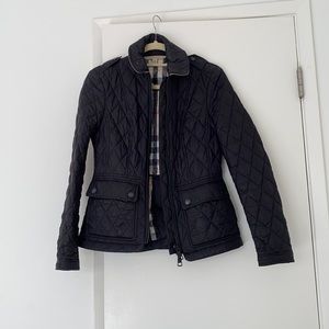 Black Quilted Burberry Jacket